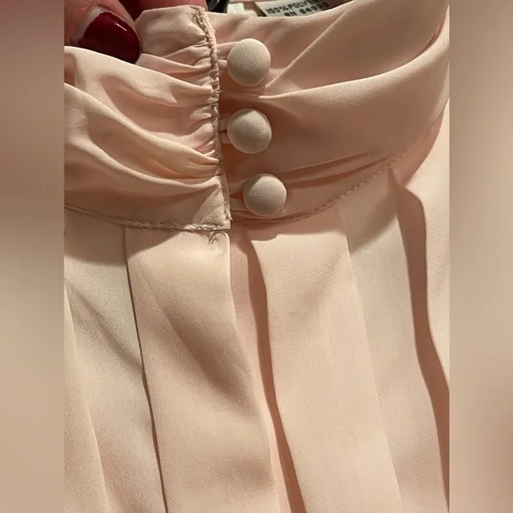 Vintage Soft Pink Blouse Size 16 - Picture 5 of 10